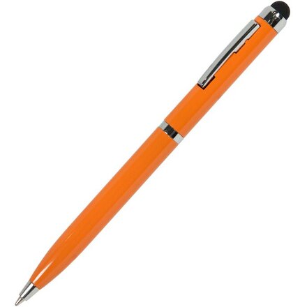 Ручка шариковая автоматическая "Clicker Touch" оранжевый/серебристый