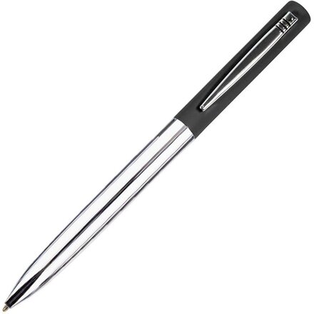 Ручка шариковая автоматическая "Clipper" серебристый/черный