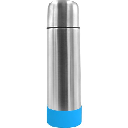 Термос "Picnic Silver To Go" с манжетой, серебристый/голубой