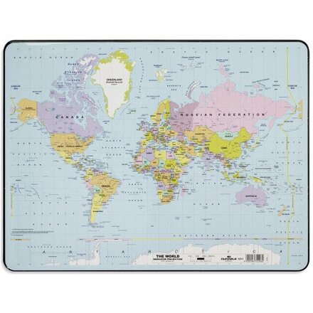 Бювар 40*53 см "Карта мира" разноцветный