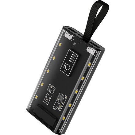 Зарядное устройство  Power Bank "Wonder" с фонариком, 10000 mAh, черный