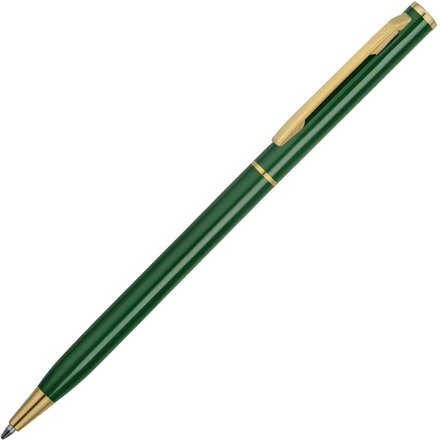Ручка шариковая автоматическая "Жако" темно-зеленый/золотистый