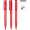 Ручка шариковая автоматическая "Super Hit Frosted" прозрачный/красный