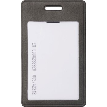 Вертикальный чехол для пропуска из экокожи "Alicante", темно-серый