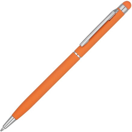 Ручка шариковая автоматическая "Jucy Soft" софт-тач, оранжевый