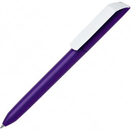 Ручка шариковая автоматическая "Flow Pure MATT CB" темно-фиолетовый/белый