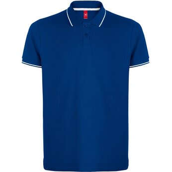 Рубашка-поло мужская "Spectrum" 195, XL, синий/белый