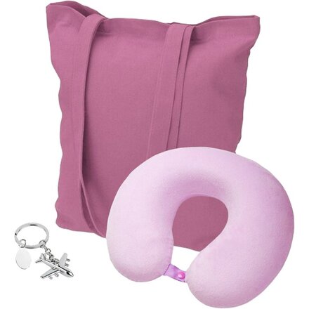 Набор подарочный: Сумка из плотного хлопка «Carryme 220», подголовник-подушка "Basic", брелок "Самолет"