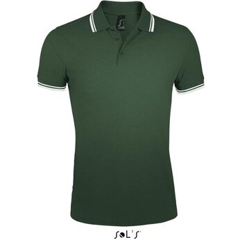 Рубашка-поло мужская "Pasadena Men" 200, XL, зеленый/белый