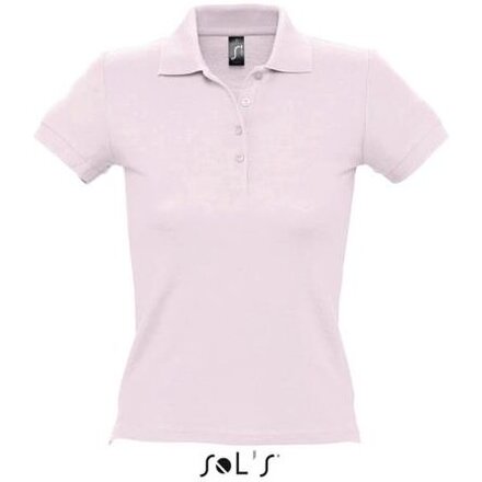 Рубашка-поло женская "People" 210, XL, бледно-розовый