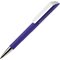 Ручка шариковая автоматическая "Flow T-GOM CB CR" софт-тач, темно-фиолетовый/белый/серебристый