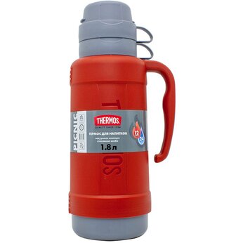 Термос со стеклянной колбой тм THERMOS PICNIC 40 Series Red 1,8L