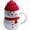 Кружка с крышкой "Snowman" белый/красный