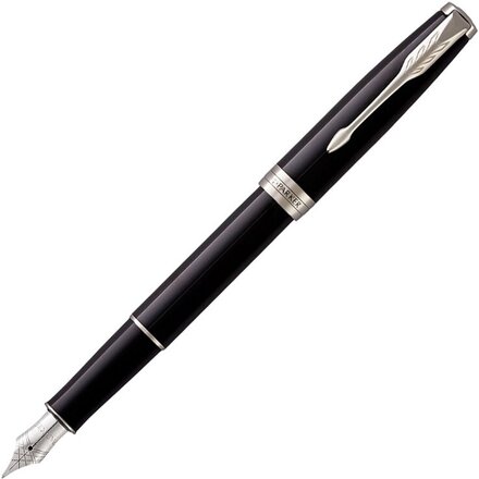 Перьевая ручка Parker Sonnet F539, цвет: LaqBlack СT, перо: F, цвет чернил: black, в подарочной упаковке