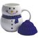Кружка с крышкой "Snowman" белый/синий