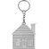 Брелок-рулетка "Домик" серебристый