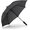 Зонт-трость "99137" черный/серебристый