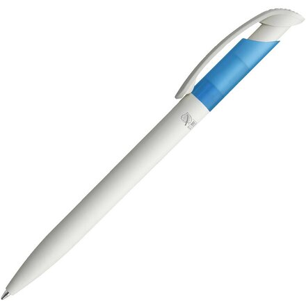 Ручка шариковая автоматическая "Bio" белый/светло-голубой