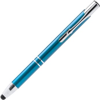 Ручка-стилус металлическая шариковая KRUGER, голубой