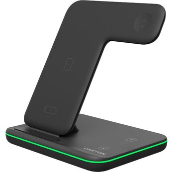 Беспроводное зарядное устройство для гаджетов "3-в-1" с технологией QI Canyon WS-303 (CNS-WCS303B), 15W, черный