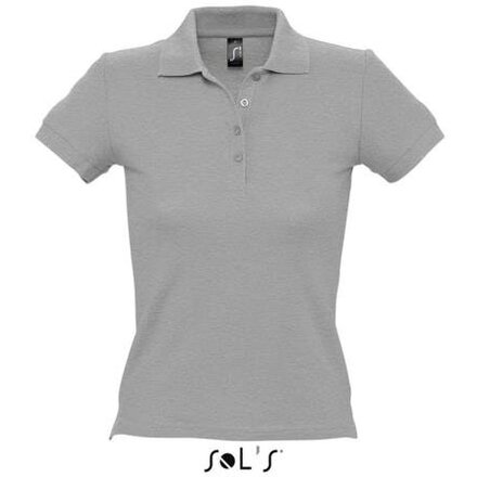 Рубашка-поло женская "People" 210, XXL, серый меланж