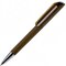 Ручка шариковая автоматическая "Flow T-GOM 30 CR" софт-тач, коричневый/серебристый