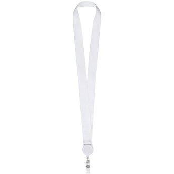 Ланъярд 2,5 см с ретрактором, белый