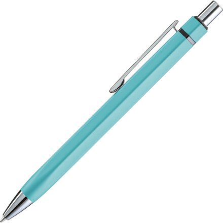 Ручка шариковая автоматическая "Six" бирюзовый/серебристый