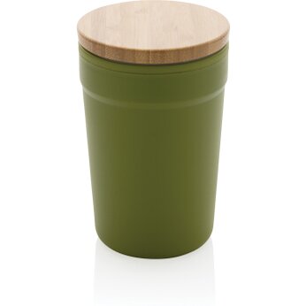 Стакан  "P433.297" с крышкой, зеленый