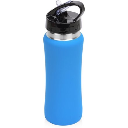 Бутылка для воды "Коста-Рика" голубой/черный/серебристый