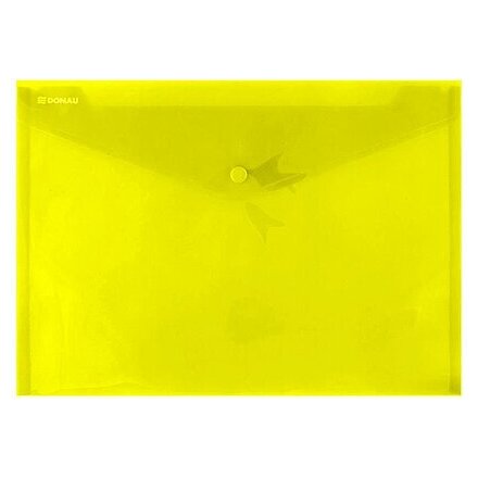 Папка конверт на кнопке C5 "Donau", желтый