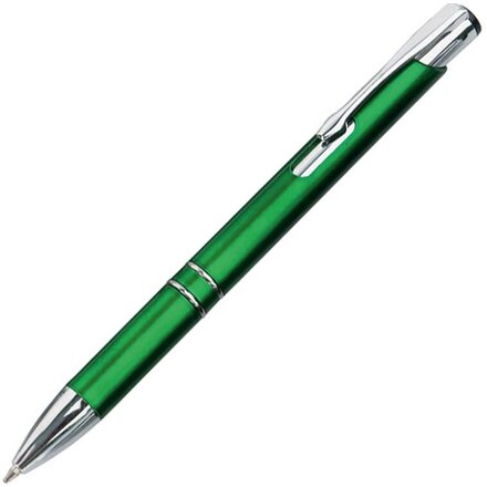 Ручка шариковая автоматическая "Калгари" зеленый/серебристый