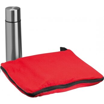 Набор подарочный "Liverpool" красный: термос, плед и подушка