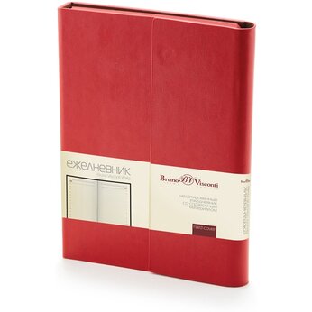 Ежедневник недатированный «Waltz» А5,  красный