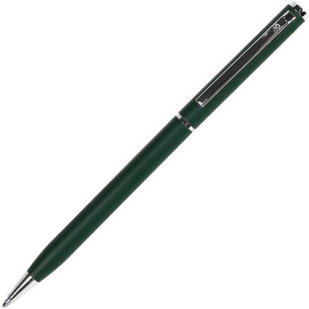 Ручка шариковая автоматическая "Slim 1100" зеленый/серебристый