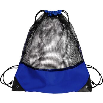 Рюкзак-мешок "Mesh", черный/синий