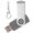 Карта памяти USB Flash 2.0 16 Gb "Twister" серый/серебристый