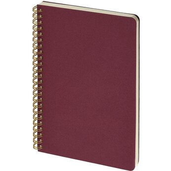 Бизнес тетрадь на гребне А5 "Pragmatic", 60 листов в клетку, бордовый