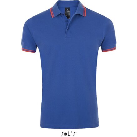 Рубашка-поло мужская "Pasadena Men" 200, XL, синий/коралловый