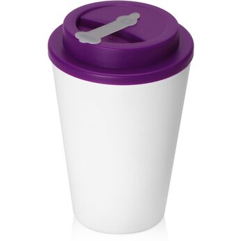 Стакан "Take away" белый/фиолетовый