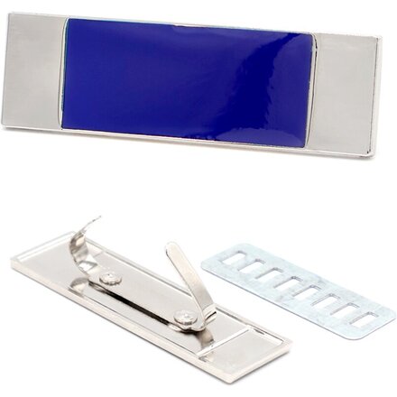 Шильд, серебрянный/синий