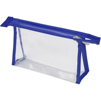 Прозрачная пластиковая косметичка Lucy, синий/прозрачный