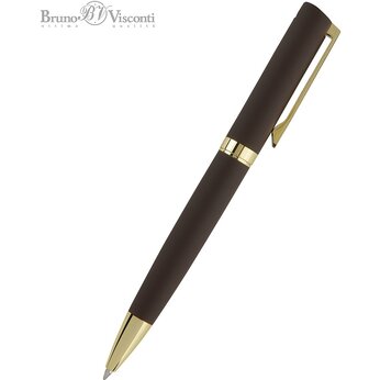 Ручка шариковая автоматическая "Milano", коричневый/золотистый