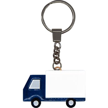 Брелок "Грузовик", белый/синий