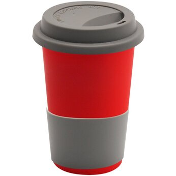 Кружка "Magic To Go" софт-тач, красный/серый