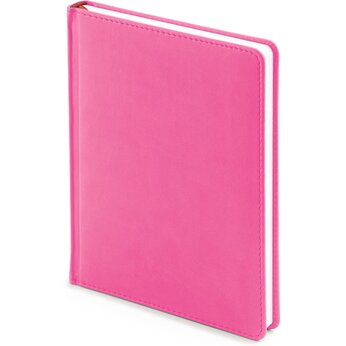 Ежедневник недатированный «Velvet» А6+,  розовый флуор