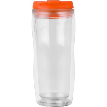 Кружка термическая "Mony" прозрачный/оранжевый