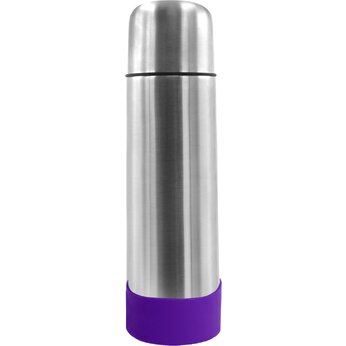 Термос "Picnic Silver To Go" с манжетой, серебристый/фиолетовый
