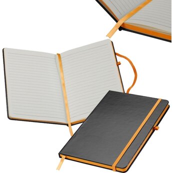 Блокнот "Cuxhaven" черный/оранжевый