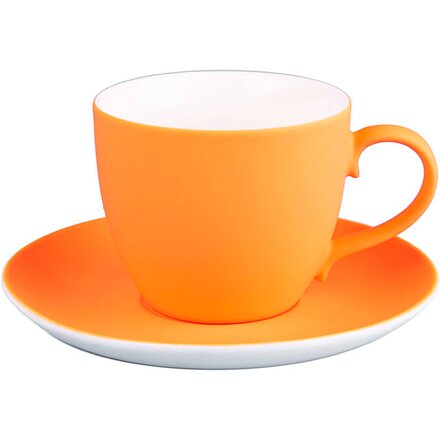 Чашка с блюдцем "Tender" оранжевый